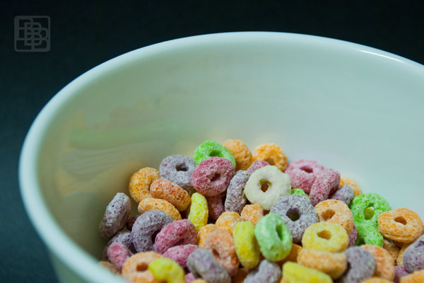 In my box of colorful fruit-ring cereal, I found a rather intriguing oddity: a *white* cereal ring. For the record, it tasted like all the others.